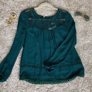 Long sleeve crocheted blouse